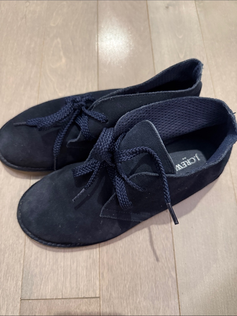 J. Crew Kids Black Suede Lace-Up Dress Shoes